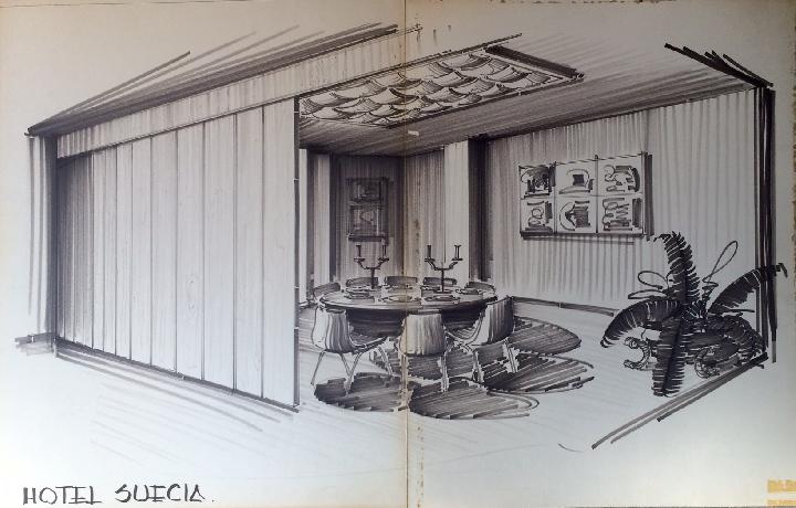 Boceto comedor H. Suecia