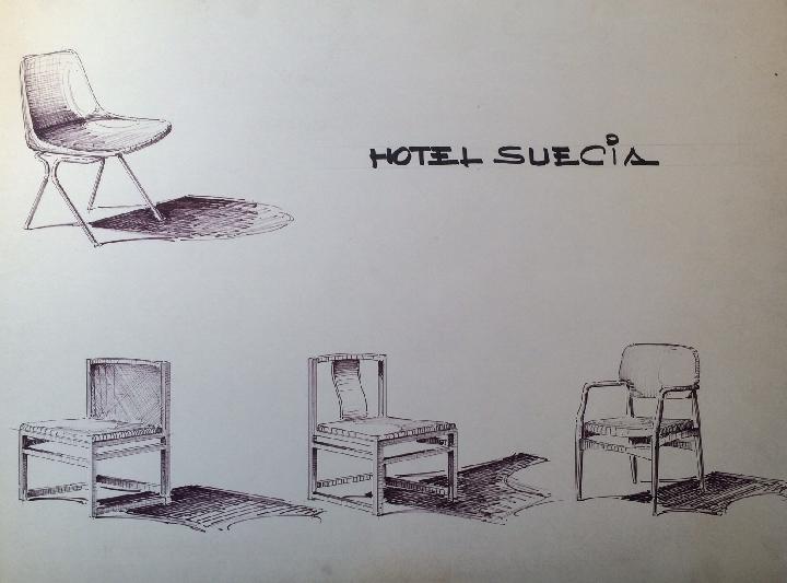 Diseño de sillas Hotel Suecia