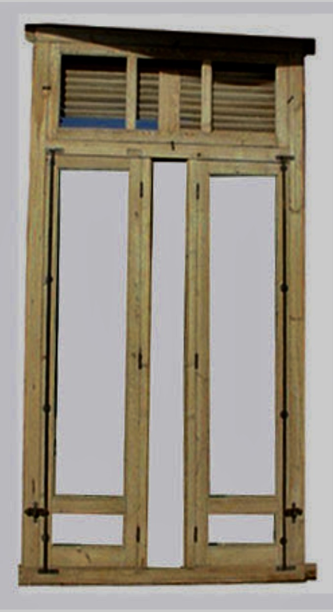 Ventana de 2 hojas con sobreventana