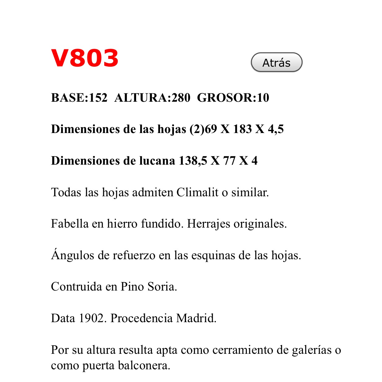 Ventana de 2 hojas  con sobreventana