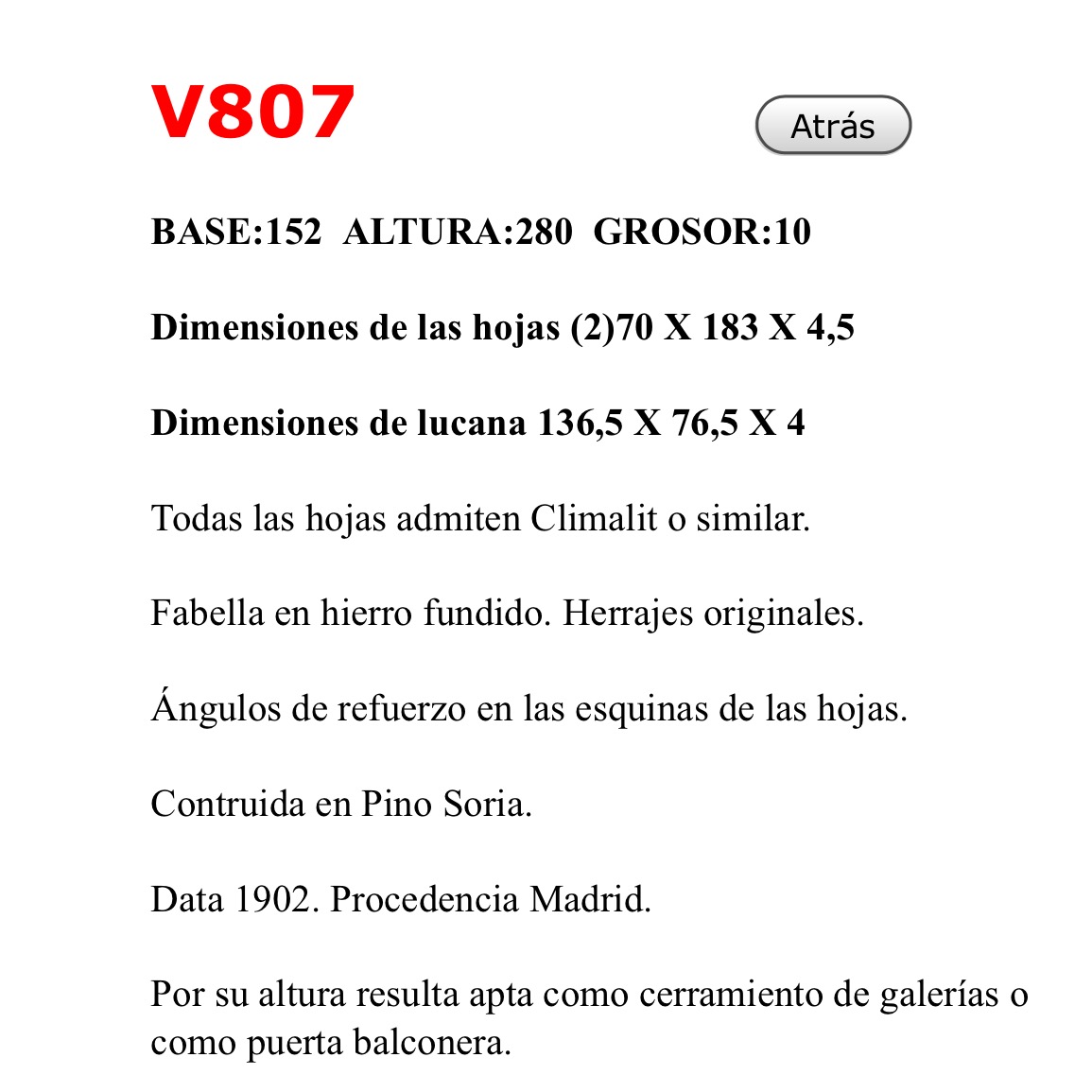 Ventana de 2 hojas con sobreventana