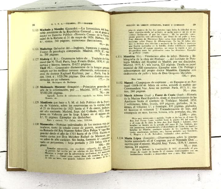 Catálogo de libros antiguos