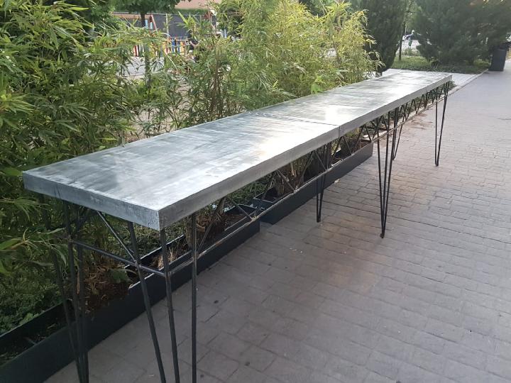 Tablero de mesa de zinc