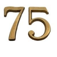 Numeros en latón 