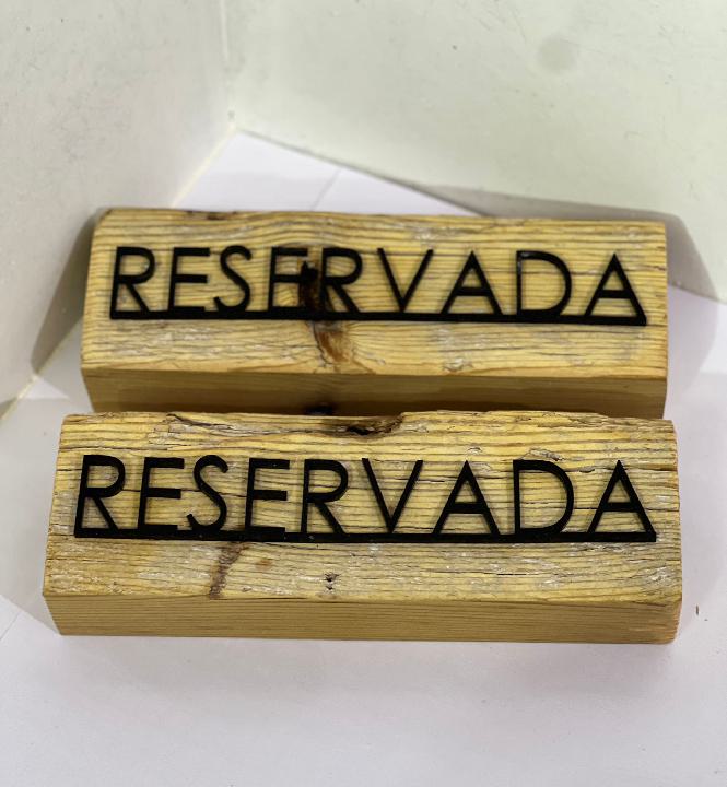 Cartelería reservado