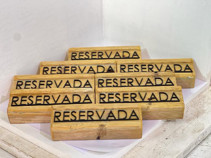 Cartelería reservado