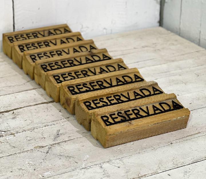 Cartelería reservado