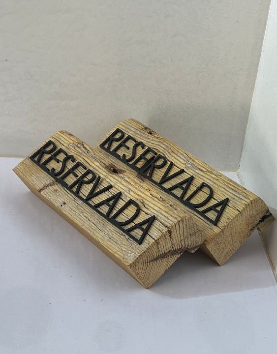 Cartelería reservado