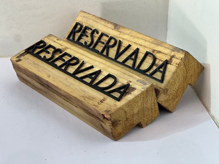 Cartelería reservado