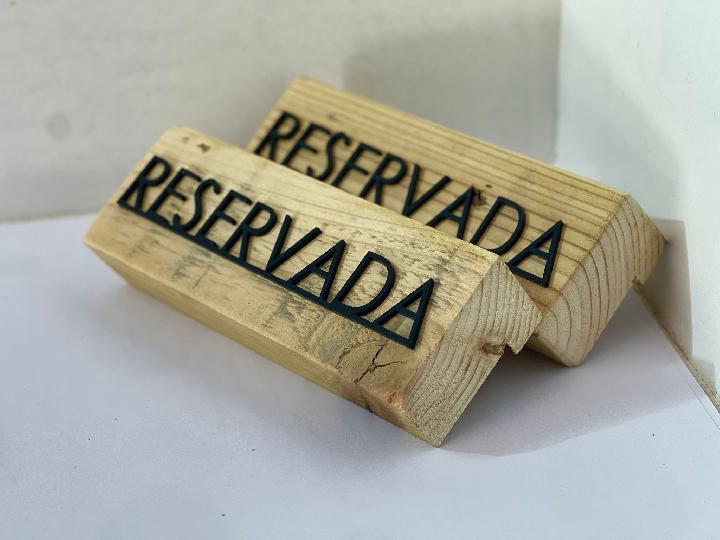 Cartelería reservado