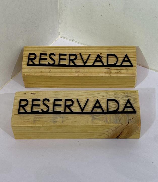 Cartelería reservado