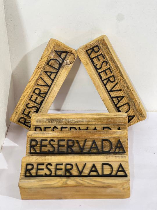 Cartelería reservado