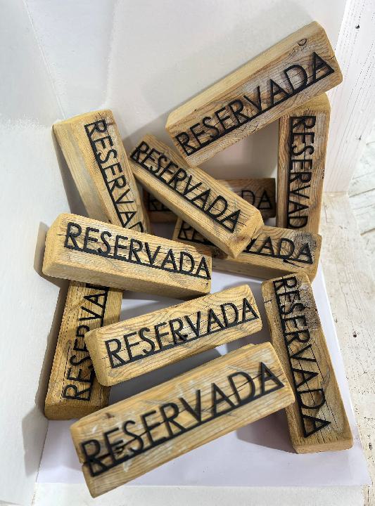 Cartelería reservado