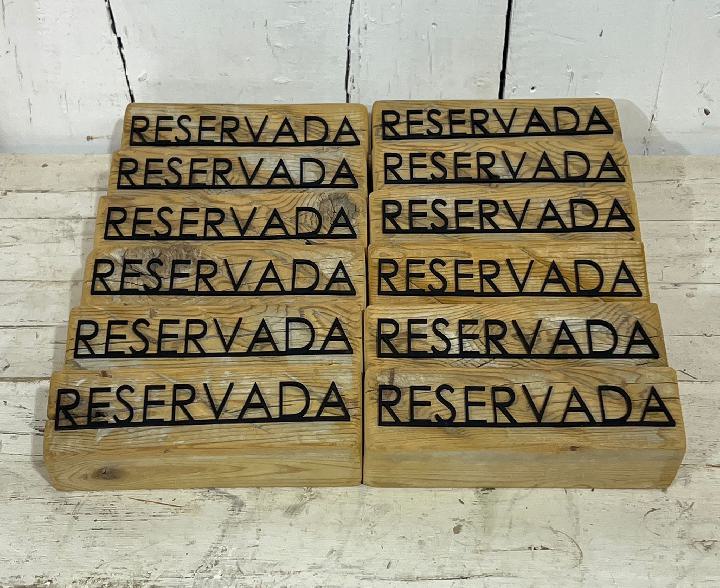 Cartelería reservado