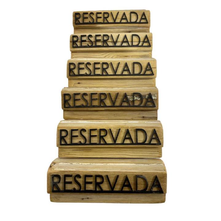 Cartelería reservado
