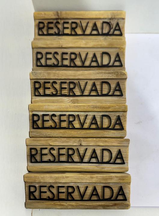 Cartelería reservado