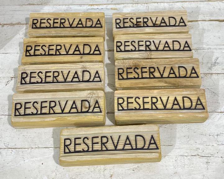 Cartelería reservado