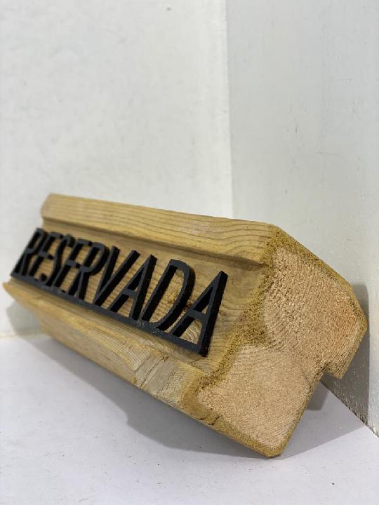 Cartelería reservado