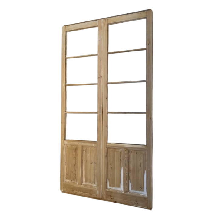 Puerta balconera doble