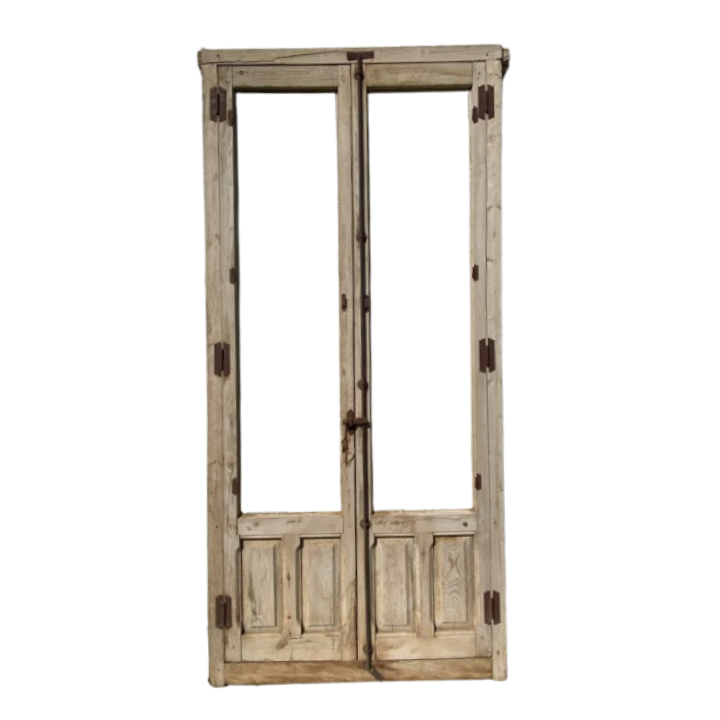 Puerta balconera doble